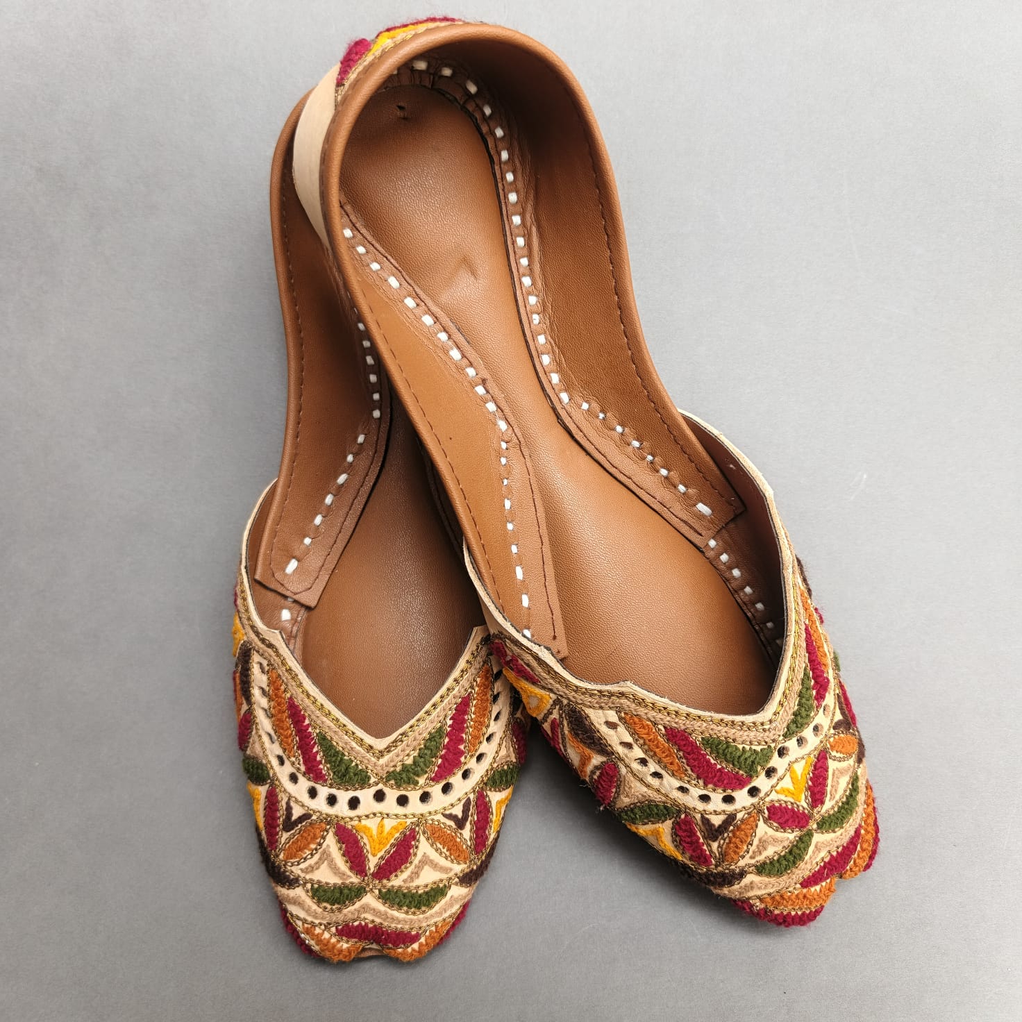 Multi Leather Khussa