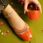 Pure Leather Double Line Necklace Embroidery Khussa - Image 9